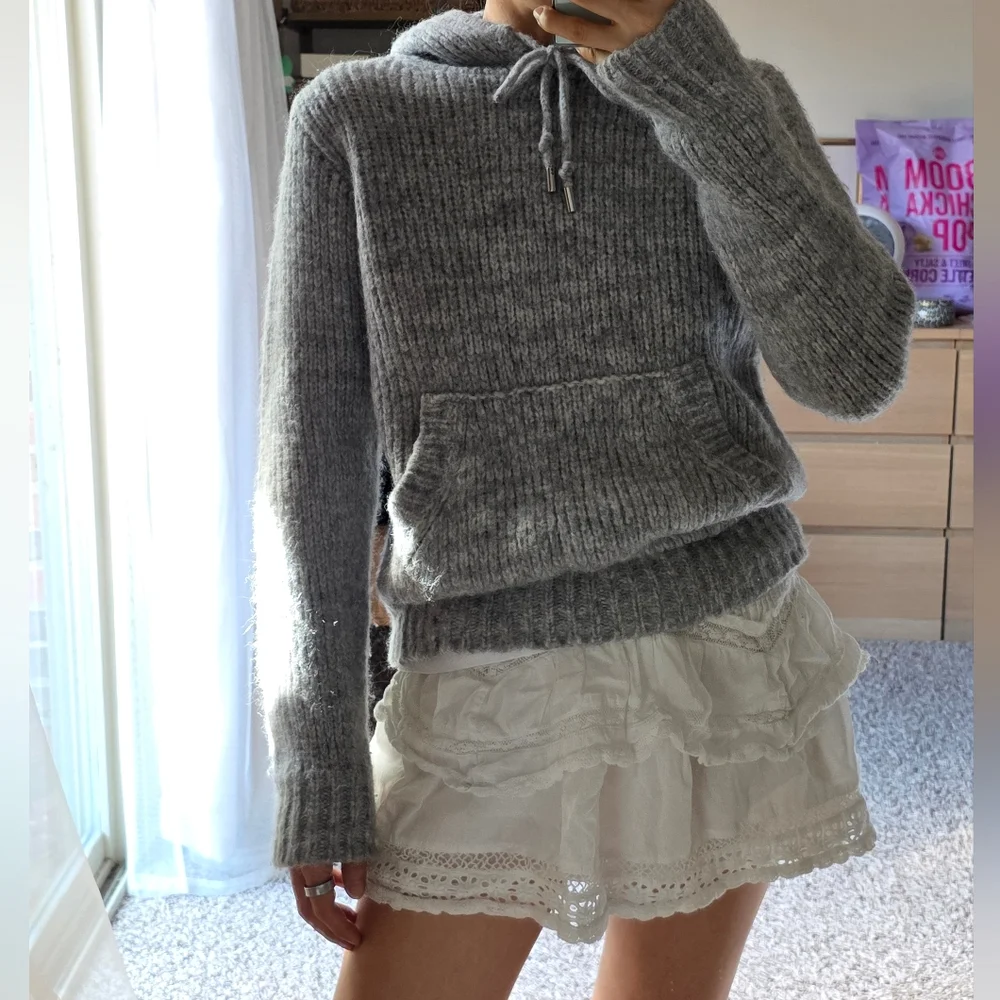 Helmut Lang Knitted Hoodie Sweater